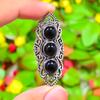 Black Onyx Gemstone Handmade 925 Sterling Silver Jewelry Ring Size 7 q3V22