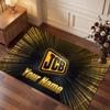 JCB Personalized Crystal Velvet Carpet, Customized Name Text Soft Anti‑Slip Rug for Living Room Bedroom