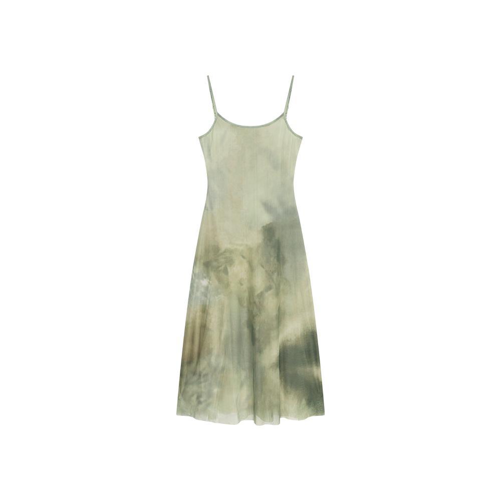 Ретро платье-сарафан с tie-dye темпераментом женское летнее для отпуска на море длинное платье темперамент талия тонкая платье-футляр