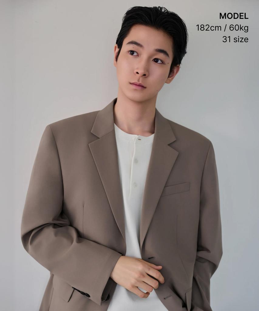 MUSINSA STANDARD [Cooltandard] Semi-Wide Hidden Elastic Waist Slacks [Dusty Beige]