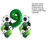 1 Set Balloon Set Soccer Number Shape Leakproof Contrast Color Sport Fans Baby Birthday Party Decoration Arch Balloon Photo Prop