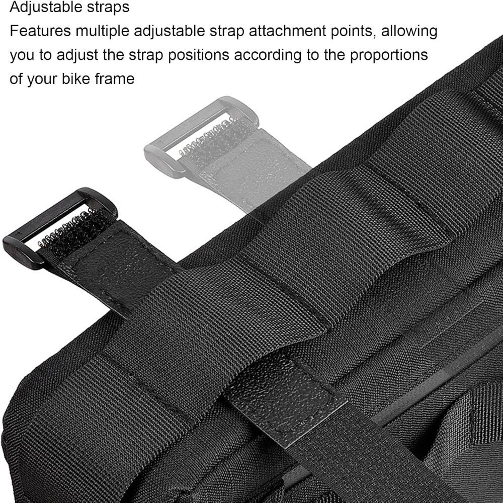 Polyester Bike Frame Bag 2.6L Bike Storage Bag Durable Triangle Bike Bag  Bike Commuting