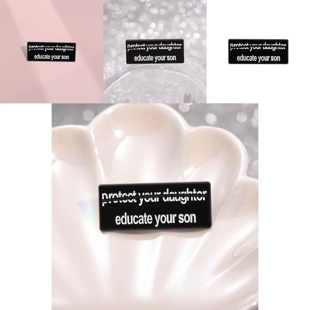 Квадратная стильная черная брошь, изготовленная из прочного сплава, с забавными мультяшными дизайнами для всех возрастов