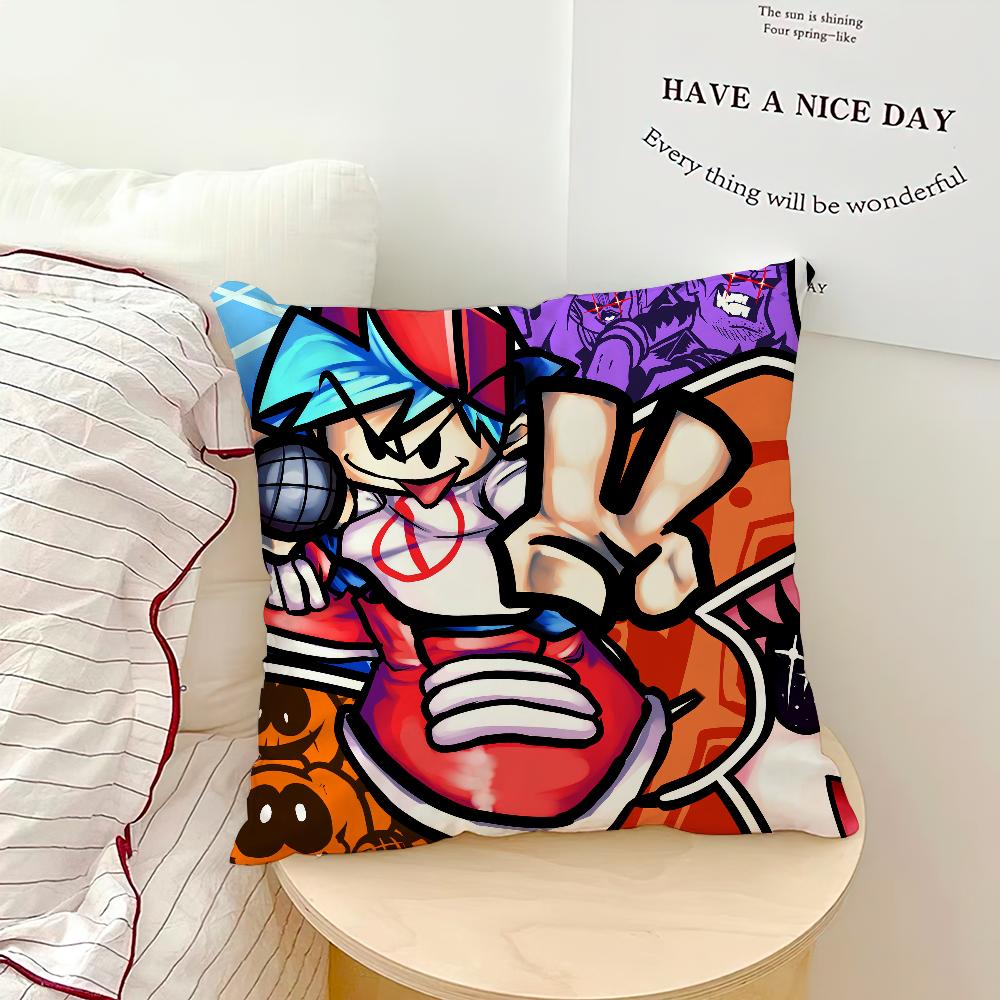 Cushion Cover Living Room Headboard Bedroom Funkin Cool Game Office Friday Cushion FNF Cushion Sofa Nap Time Night Pillow Case