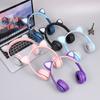 Wireless Bluetooth Headphones Cute Cat Ear Audio Stereo Sports Gaming Headset With Mic LED Lights Girl Earphone P47M