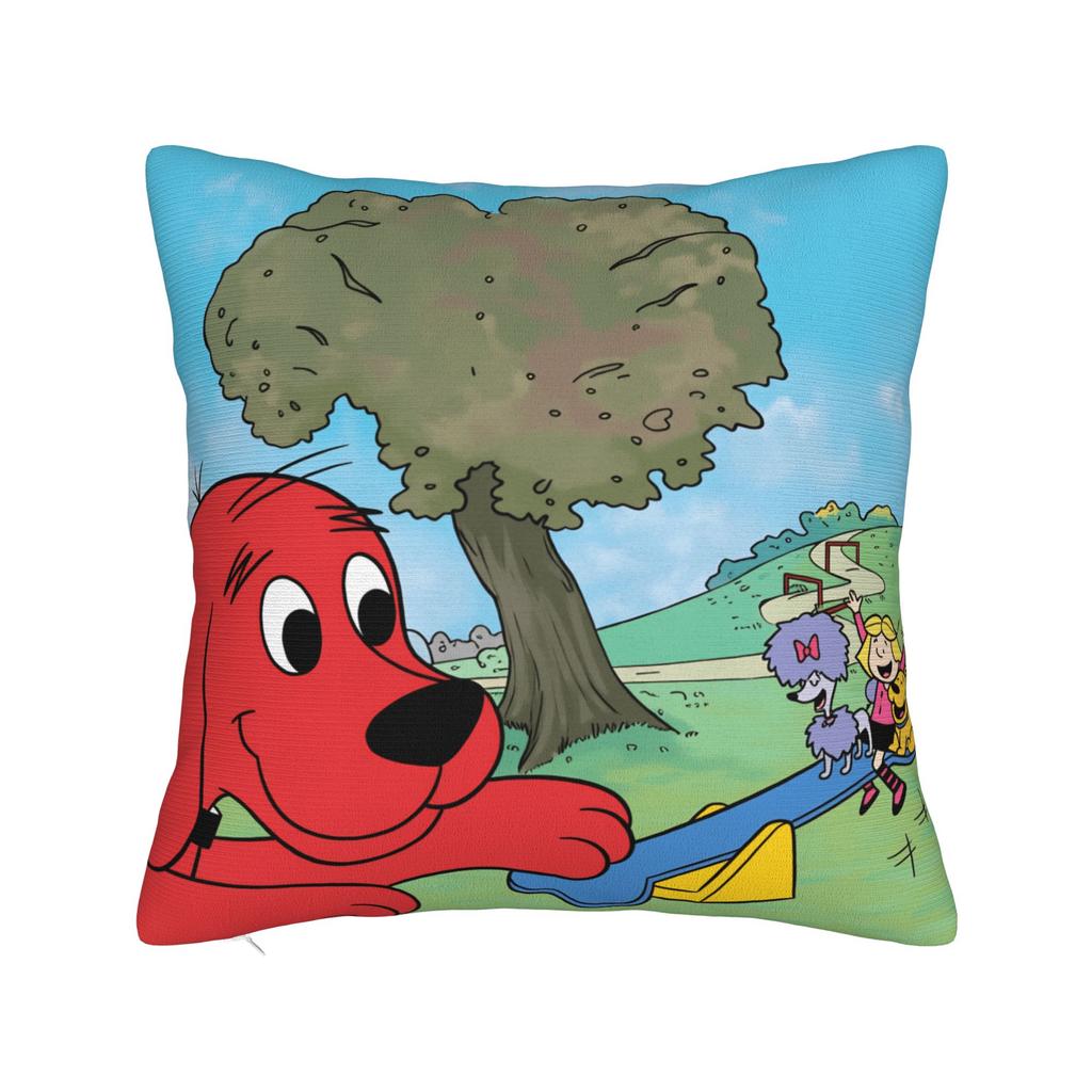 C-Clifford the Big Red Dog Pillow Case  Novelty Pillow Cover Soft Pillowcases For Chair Sofa Home Decor