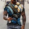 Summer Graphic Casual Short Sleeved T Shirt For Men Oversized Streetwear 3D Digital Printing Large Size Top Tees For Male