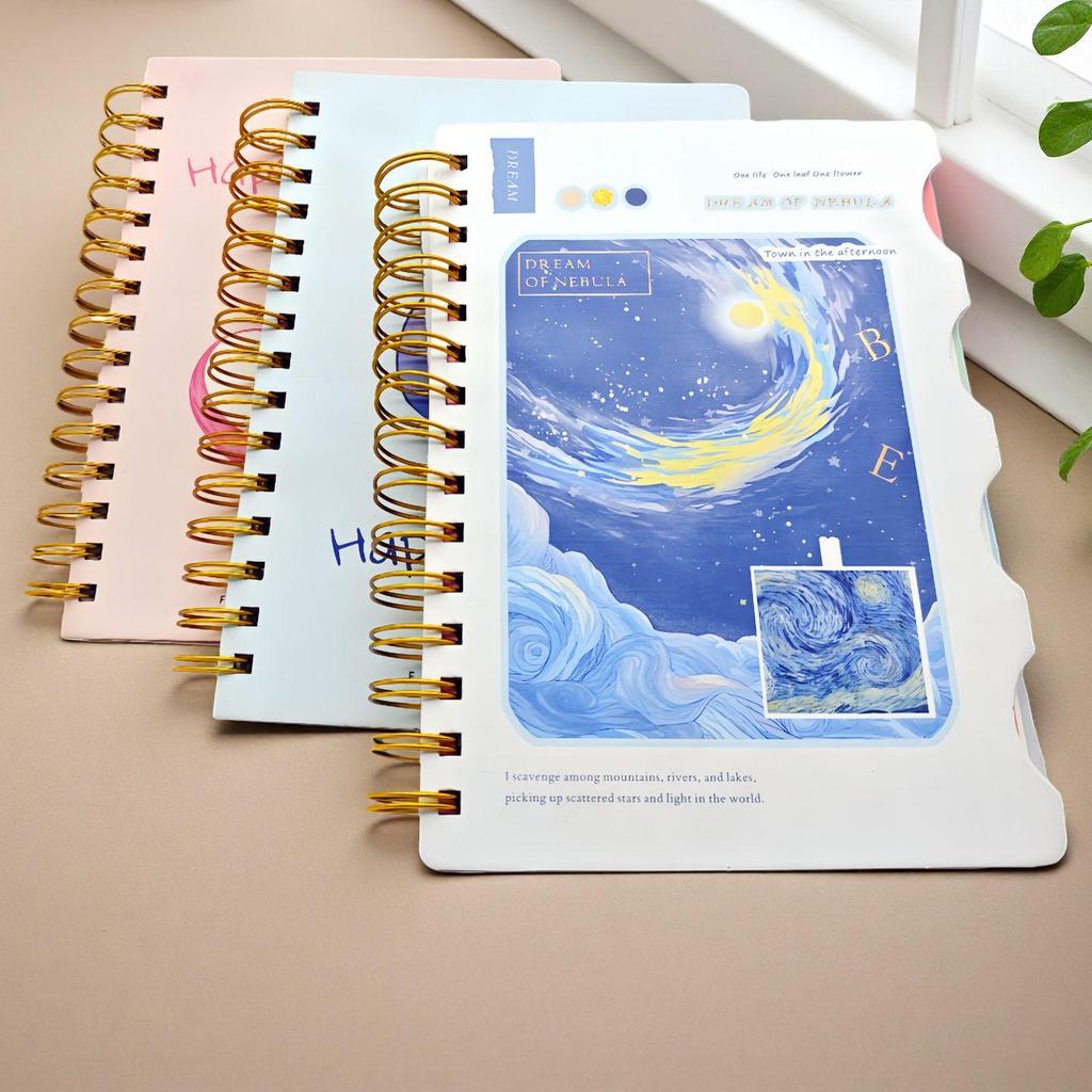 A5 Hardcover Spiral Planner Notebook with Subject Dividers