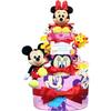 KanonBabys Diaper Cake for Baby 3 S 4102 Girls, Minnie, Disney, Shower, Tier, Size,