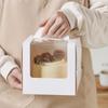 5/10Pcs Portable Cake Box with Clear Window Paper Gift Packaging Box Wedding Birthday Party Muffin Cake Container Baby Shower