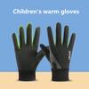 1 Pair Winter Warm Sports Gloves Cold Weather Water-Resistant Thick Plush Lining Touchscreen Gloves