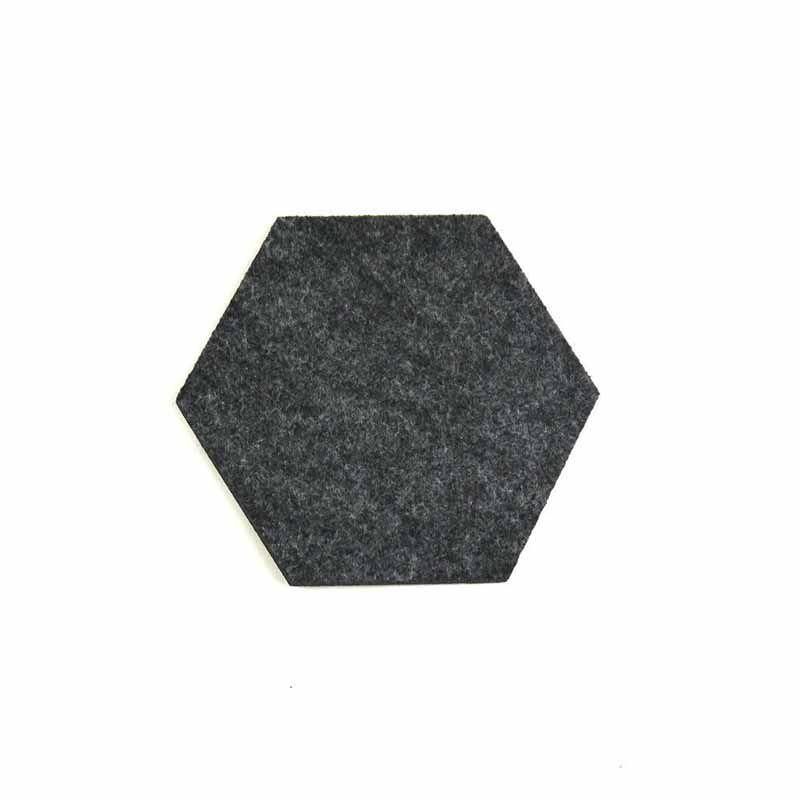 Versatile And Stylish Pack Of 6 Felt Fabric Hexagon Cup Mat Drink Coasters For Any Beverage