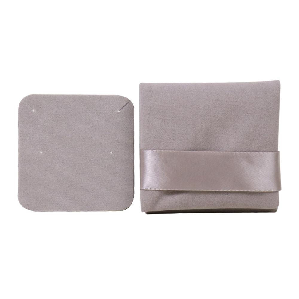 Double-sided Velvet Jewelry Bag Flip Earring Necklace Square Storage Socket Gift Packaging Bag Jewelry Packaging Display Pouches