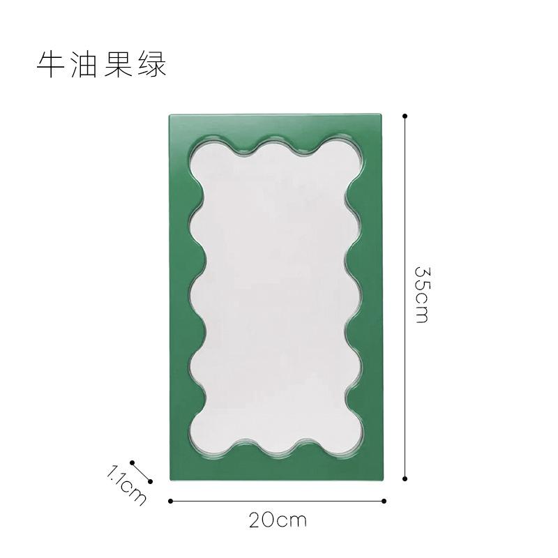 Прямоугольное волнистое настольное зеркало для макияжа в скандинавском стиле, настенное зеркало для ванной, спальни, прихожей