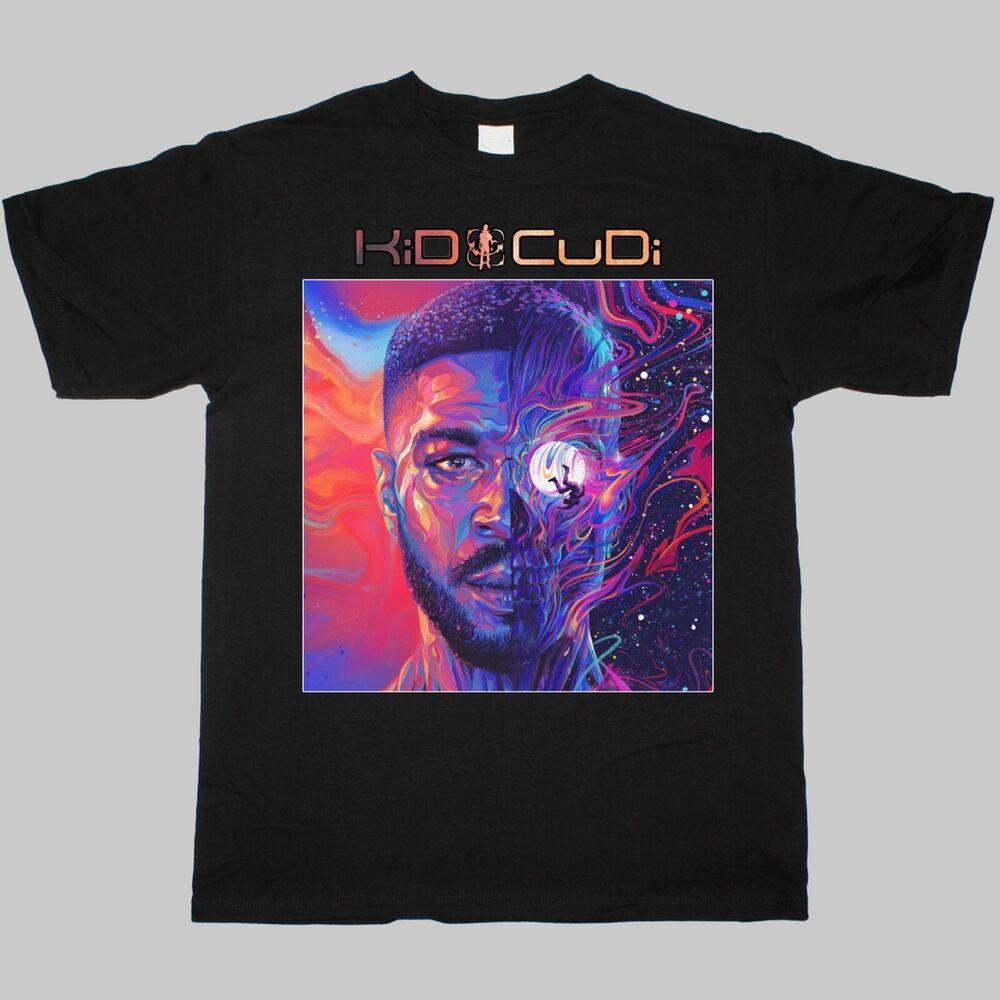 Новая Редкая Черная Футболка Kid Cudi Тур Подарок Семья Унисекс Футболка
