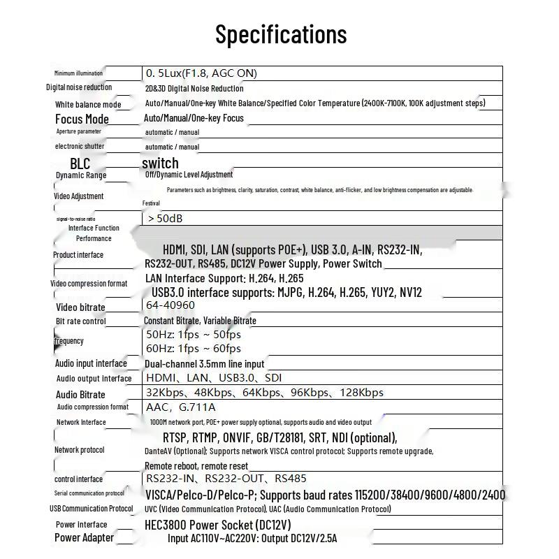 TCHD TC-980S 4K Live Streaming PTZ Camera