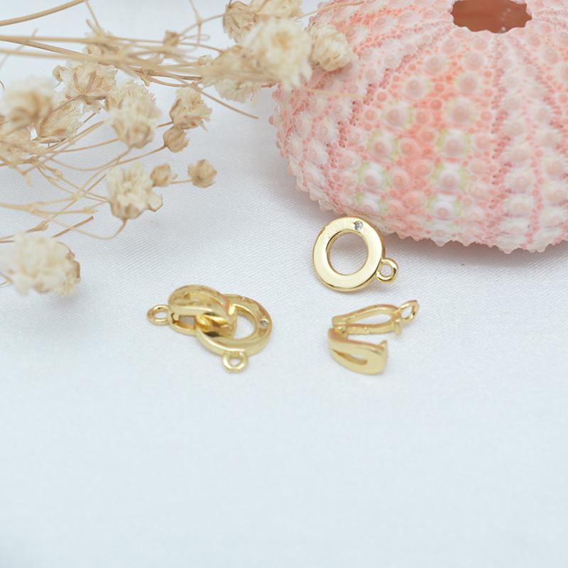 1 шт. Застежки-коннекторы Защелки Замки Латунь с покрытием 18K Золотом Инкрустация Циркон Жемчуг Конечные застежки Для ювелирных изделий DIY Браслет Ожерелье