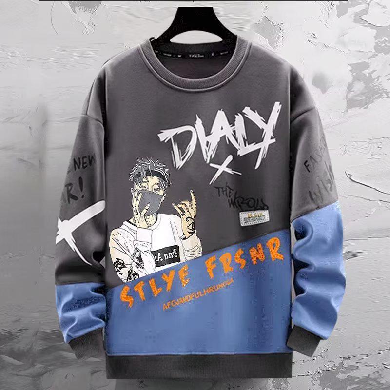 Мужская однотонная толстовка с капюшоном — уличная мода, длинный рукав, молодежный корейский стиль для весны, осени, зимы