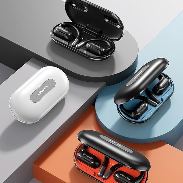 Słuchawki Bluetooth 5.4 AWEI OWS T93 ze Stacją Dokującą Czarne