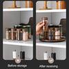 Storage Tray Organizer Multifunctional 360-Degree Rotation Wooden Lazy Susan Turntable Kitchen Countertop Organizer