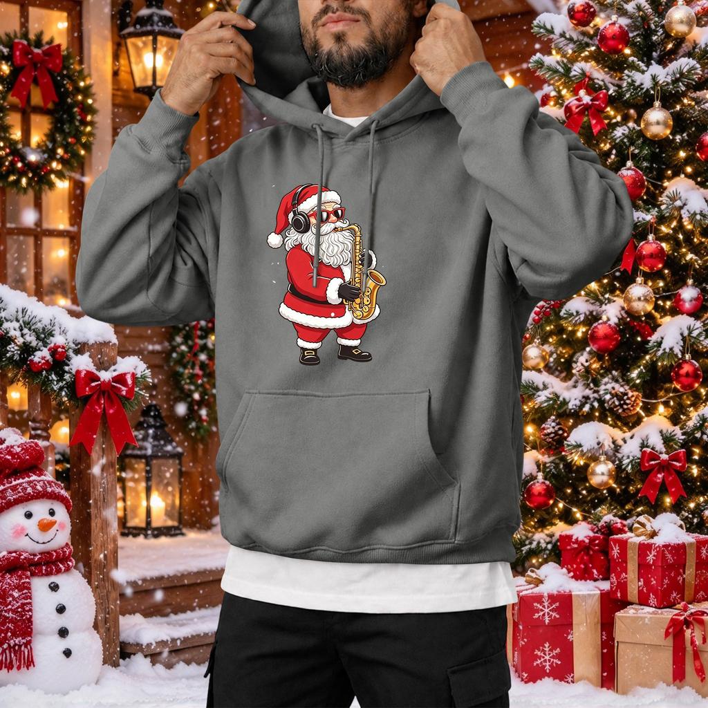 Men's Winter Hooded Sweatshirt Casual Pullover for Cold and Everyday Wear