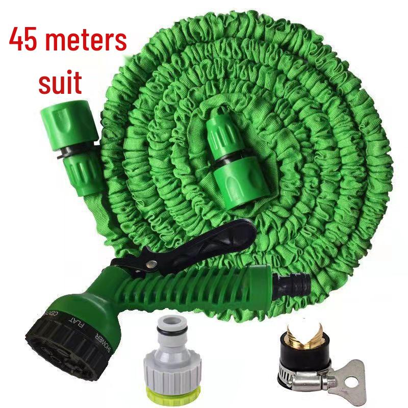 Expandable High-Pressure Retractable Water Hose & Garden/Car Wash Water Gun