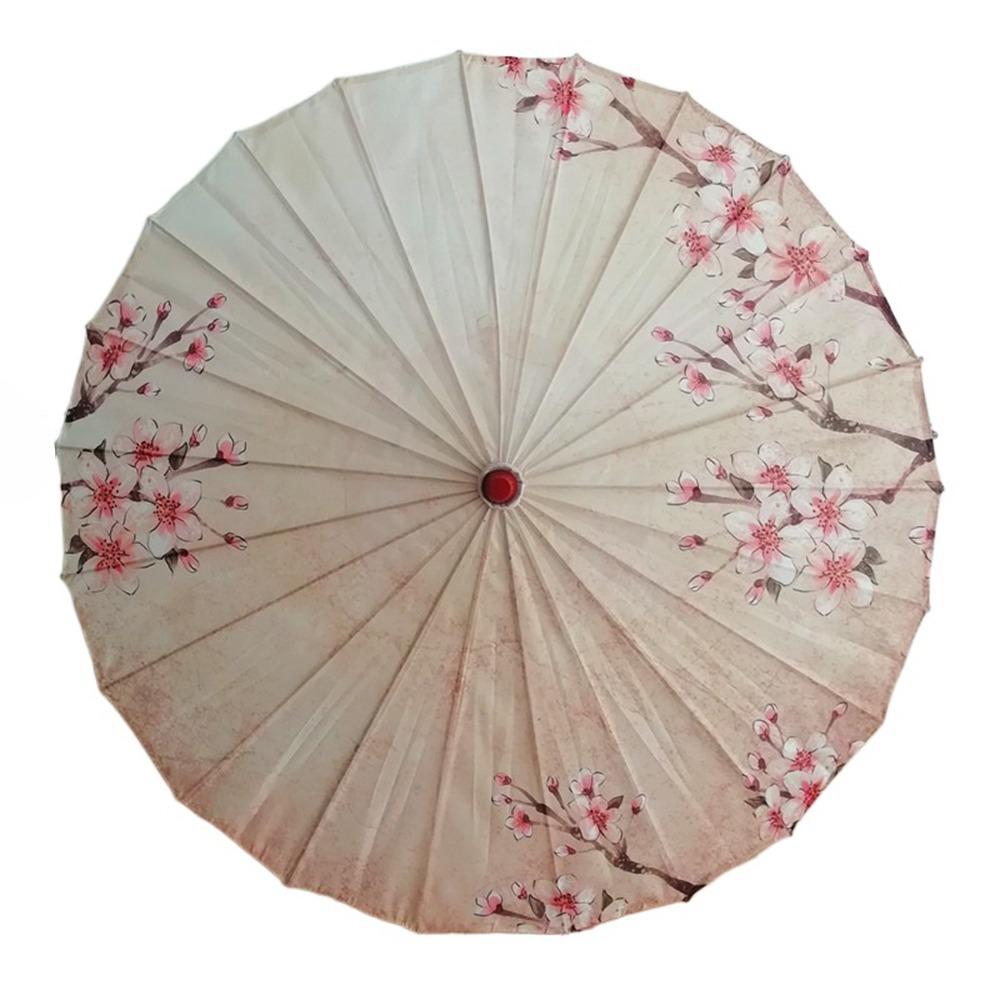 Waterproof Silk Cloth Women Umbrella Rain Proof Costume Parasol Flower Oil Paper Umbrella Party