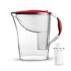 Duffy Atria Classic Water Filter, 1.2L Capacity (2.4L Total Capacity), Calendar Display, Includes 1 Cartridge [Japanese Model, Authentic Product] (Red