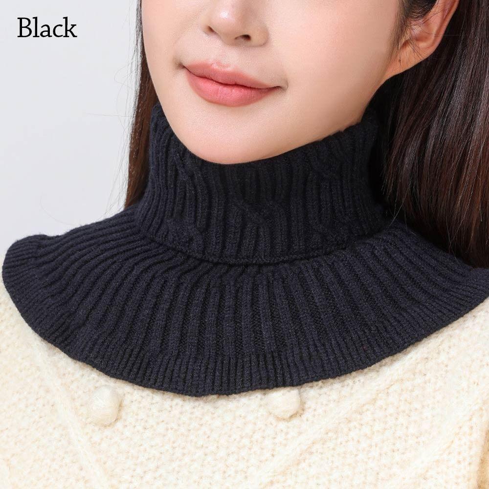 Warm Knitted Fake Collar Detachable Neck Warmer Fashion Turtleneck for Men Women