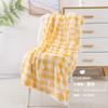 Towel New Jacquard Coral Fleece Bear Plaid Bath Towel Household Adult Children Soft Absorbent Bath Towel