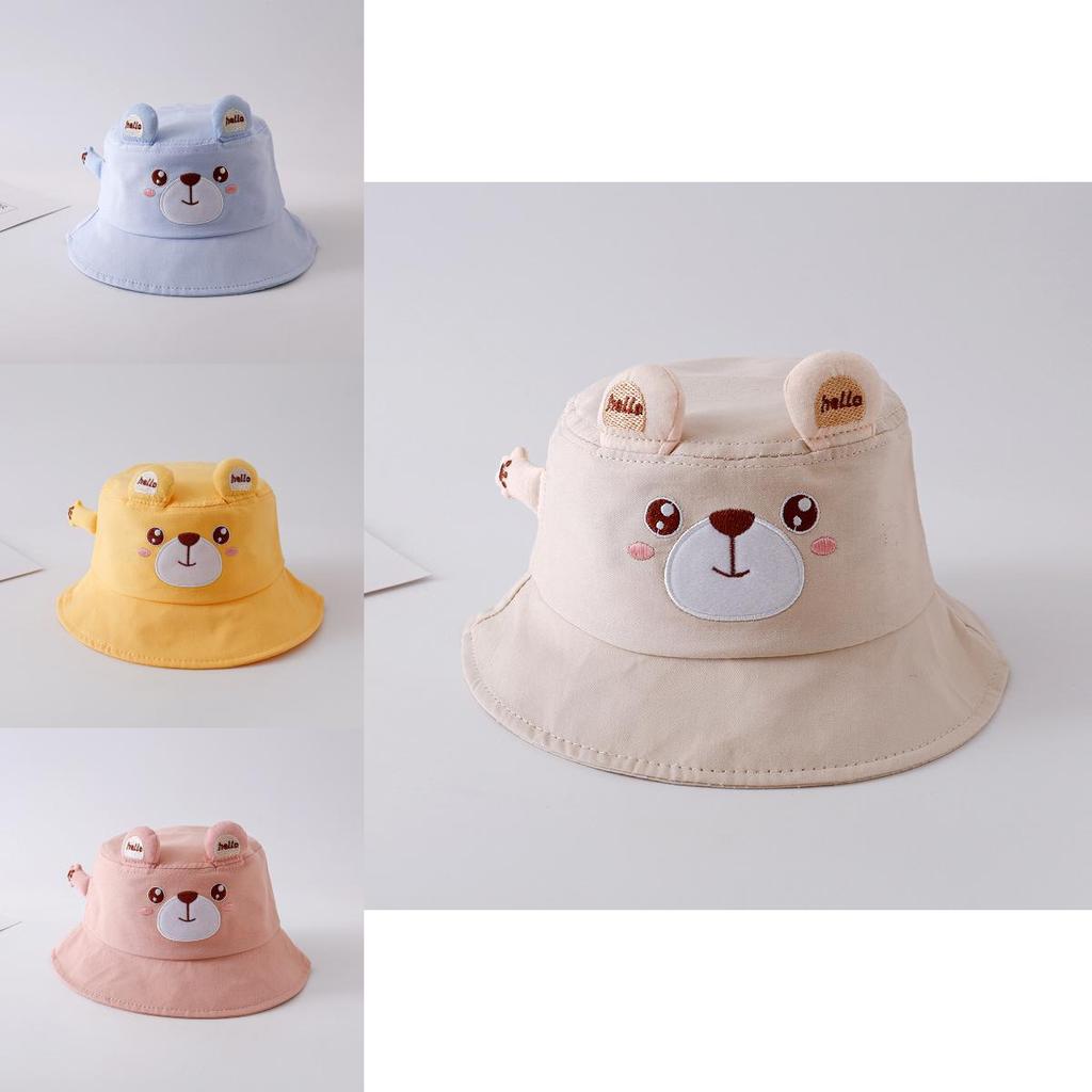 Cute Bear Bucket Hat For Baby Boys And Girls Spring Summer Sun Hat