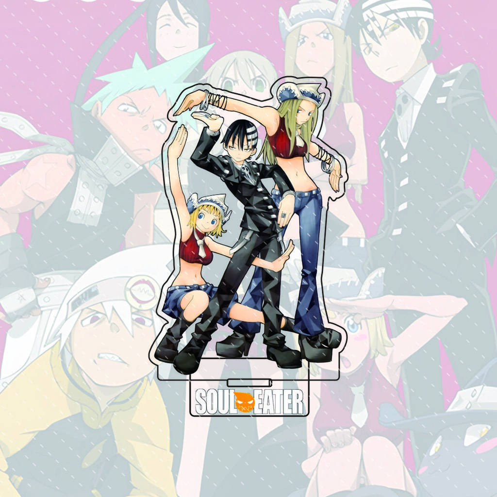 Аниме Soul Eater 15 см Акриловый персонаж Блэк Стар, Kid Стоящая модель С подставкой Настольное украшение Подарок