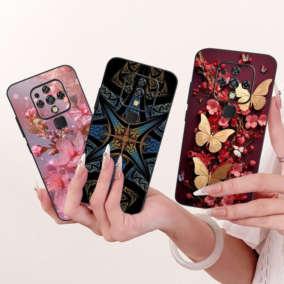 For Tecno Camon 16 CE7 CE7j CE9h Case For Tecno Camon 16 Pro Cover Cute Cat Fashion Butterfly Painted Casing