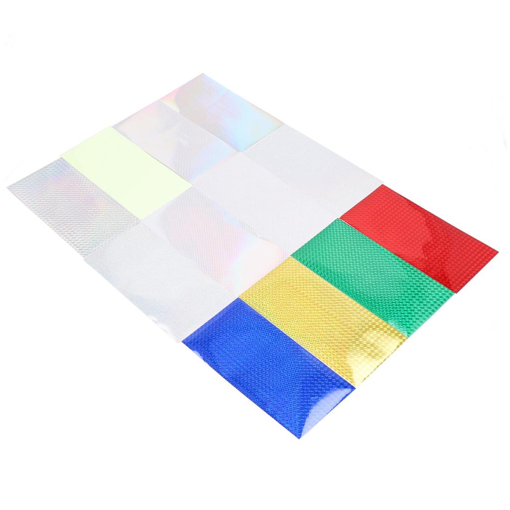 12 шт. наклейки для рыболовных приманок, разноцветная лазерная клейкая пленка, материал для ремонта, светящийся декор