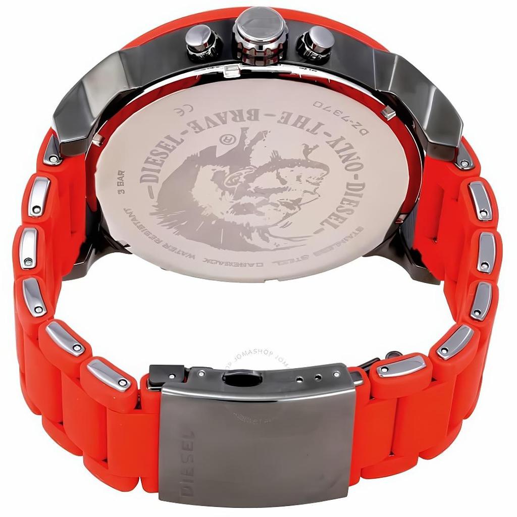 Diesel DZ7370 г-н. Мужские часы Daddy 2.0 Chronograph из нержавеющей стали красного цвета