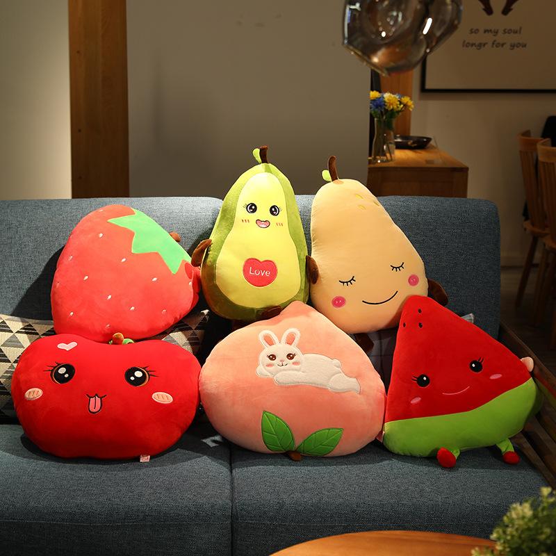 Новая милая фруктовая персиково-яблочная подушка-плюшевая кукла, креативные детские игрушки