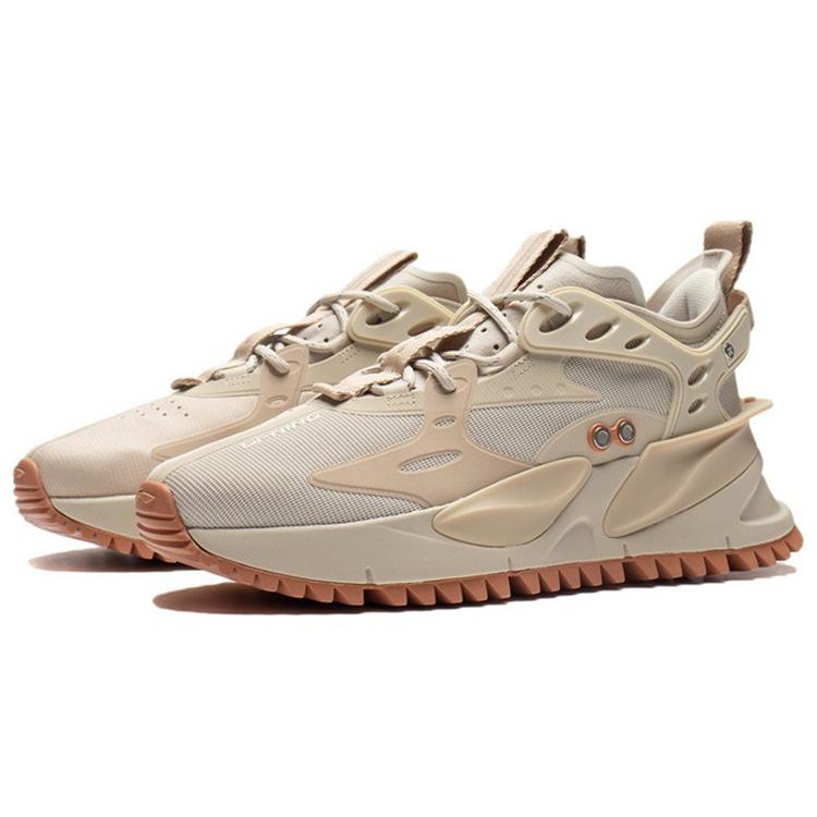 Li Ning CF Модные Низкие Спортивно-Повседневные Кроссовки Мужские Тауп AGLS033-2