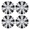 4 шт. колпачок ступицы серебристо-черный, простая установка, защитный колпак ступицы колеса для автомобилей, грузовиков, фургонов 14