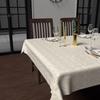 Printed Stain-resistant Tablecloth Rectangle 150x200 Cm GOLD White, by Soleil d'Ocre