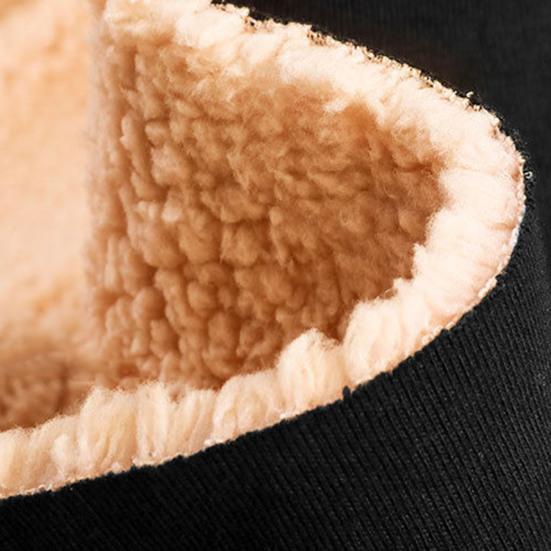 2 шт./компл., мужской пальто, брюки, костюм с капюшоном, толстый, мягкий, плюшевый, с эластичной резинкой на талии, с длинными рукавами, однотонные карманы, застежка-молния, теплый осенне-зимний спортивный костюм