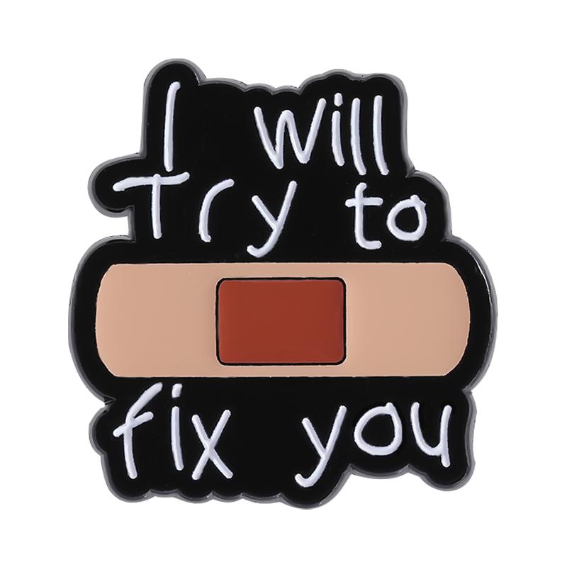 It's Ok Not To Be Ok Enamel Pin Custom Quotes Emotional Support Dumpster Fire Mental Health Brooches Lapel Badge Jewelry Gifts