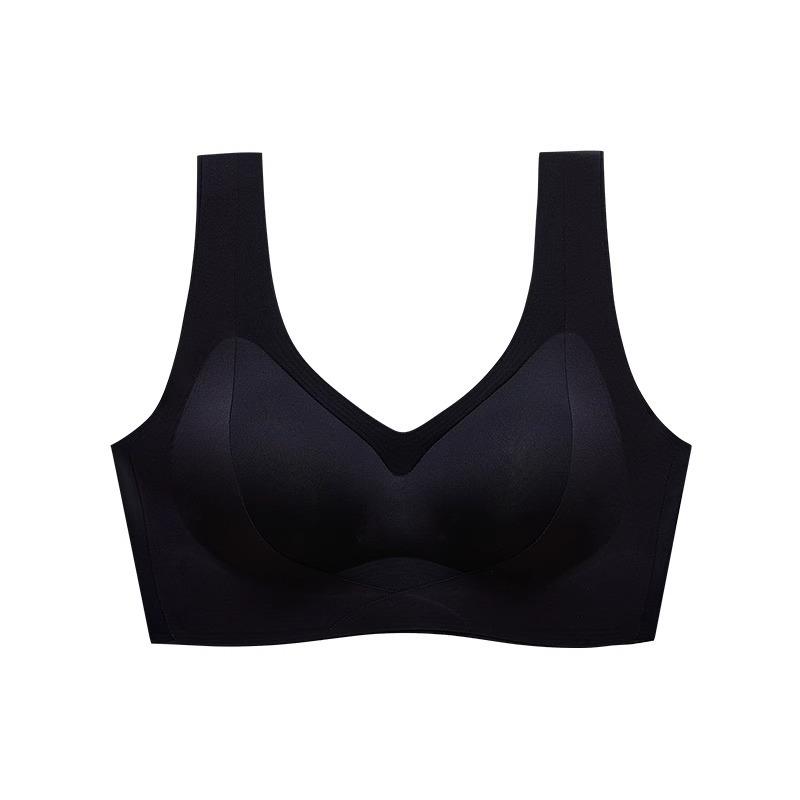 Large breasts show small breasts, anti-sagging non-marking underwear for women without steel ring, full cup lift soft support bra large size