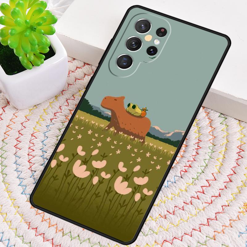 Милый Мультяшный Капибара Чехол для Телефона для Samsung Galaxy note 10 pro S26 Ultra S23 S24 FE S25 S21 S22 PLUS Ударопрочный Чехол