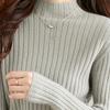 Srcr Women's 100% Cashmere Semi-High Collar Knit Sweater