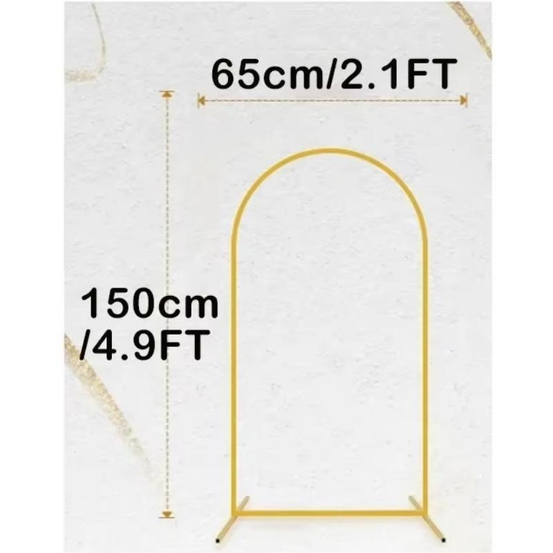 EU Warehouse Gold Metal Balloon Arch Set Large Size Wedding Party Decor Photography Backdrop Flower Support 7.2ft-6.6ft-5.9ft