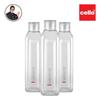 CELLO Многоразовые герметичные бутылки для холодильника для дома, офиса, путешествий | Набор из 3 небьющихся бутылок для воды объемом 1000 мл | Прозрачный стильный дизайн без BPA