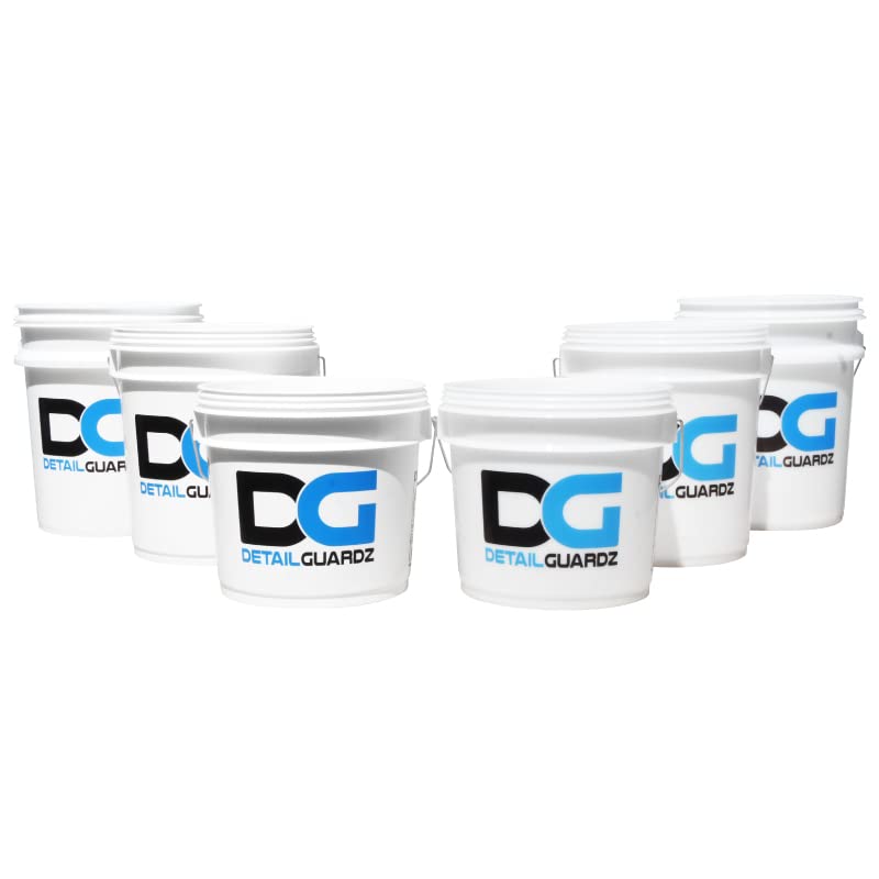 Detail Guardz Оригинальное ведро большой емкости 18 л прозрачно-белое с видимым уровнем воды и градуировкой ведро для мытья автомобиля мусорное ведро идеально для хранения 2.0