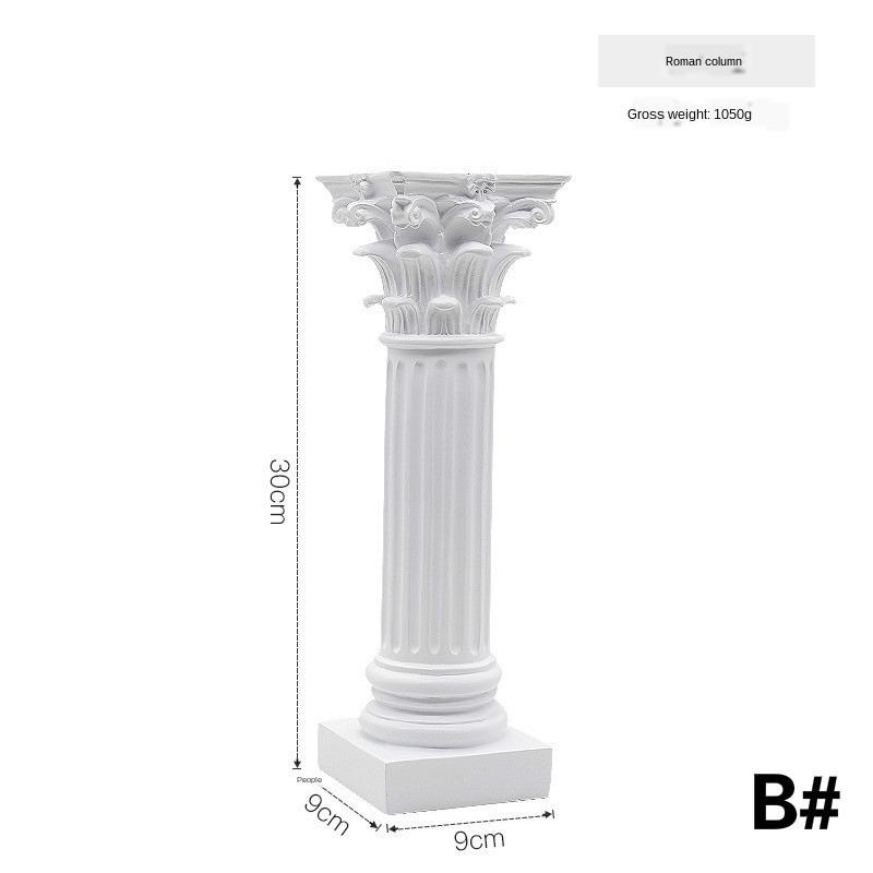 Architecture Model Roman Column Greek Temple Building Model Home Decoration European Decorative Plaster Pillar Resin Sculpture