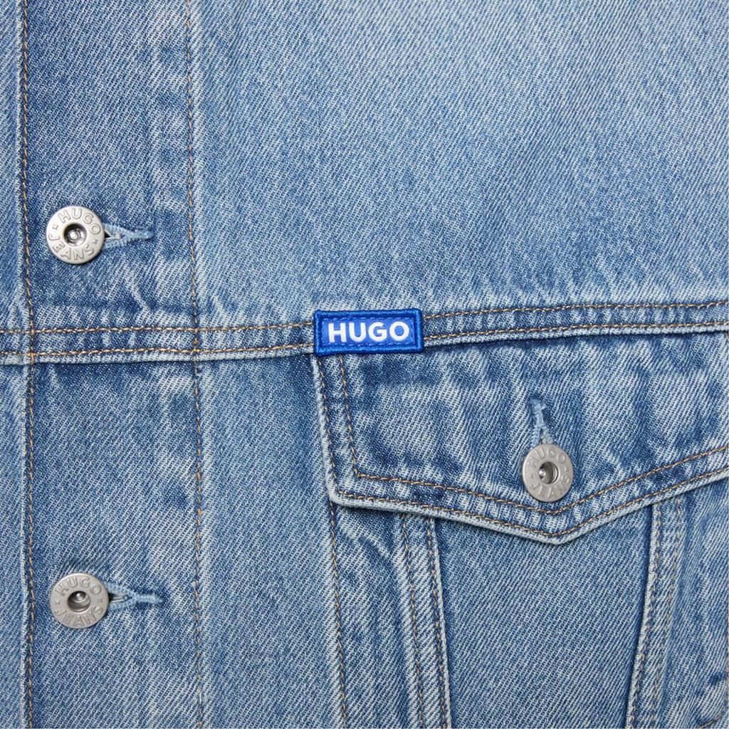 HUGO BOSS Denim Jackets Men's Blue Lapel Moderate Straight Fit 50542673-443