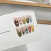 Summer Dopamine Style Wear Nail Handmade Cute Little Monster Manicure Personalized Hand-painted Detachable Fake Nail Patch